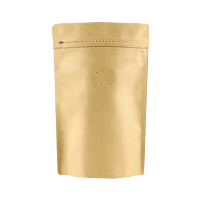 China Supplier Chaozhou Competitive Price Recyclable Kraft Paper Ziplock Stand Up Pouch Bags For Coffee With Valve